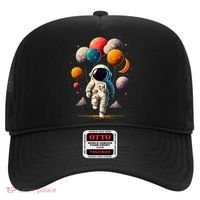 Astronaut holding Planet Balloons Solar System space Hat thumb 0