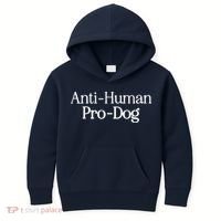 Anti Human Pro Dog Kids Hoodie thumb 0