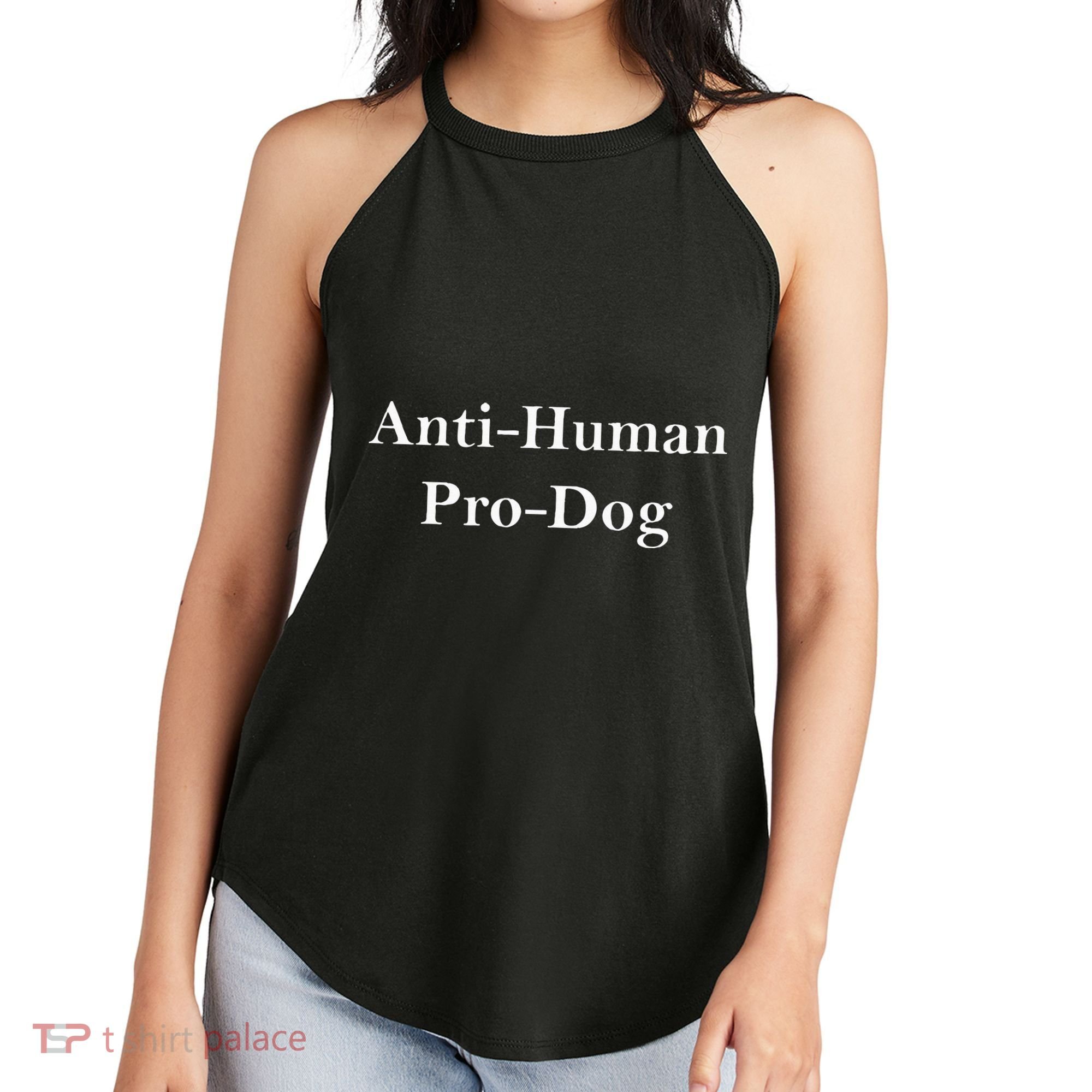 Anti Human Pro Dog Women's Perfect Tri Rocker Tank