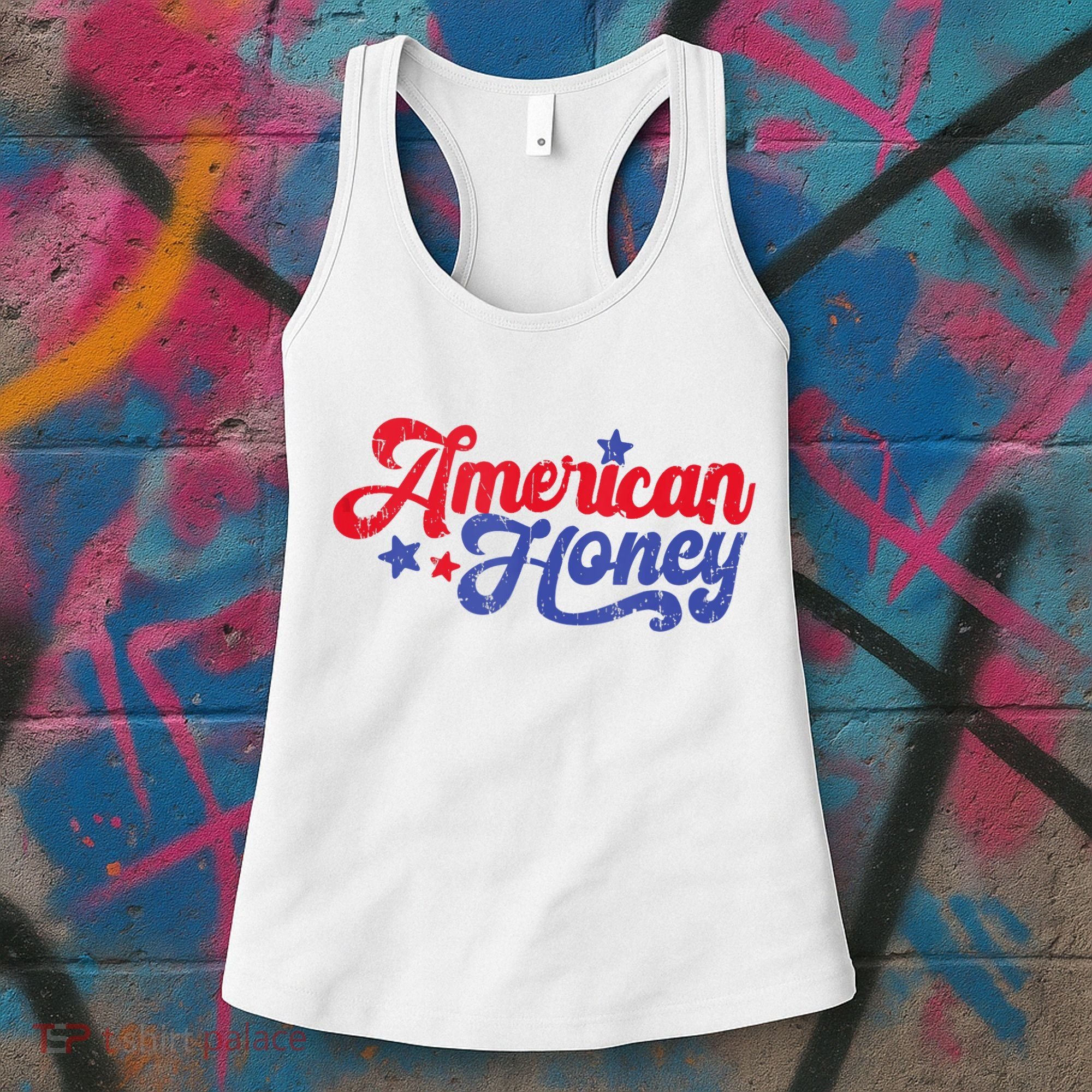 American Honey Patriot Western 4th Of July Independence Women's Tank Top