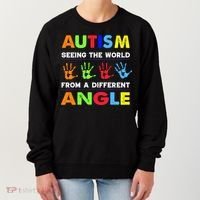 Autism Hand Prints Seeing The World From A Different Angle Women's Sweatshirt thumb 0