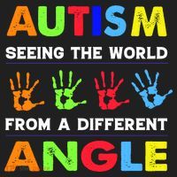 Autism Hand Prints Seeing The World From A Different Angle Women's Sweatshirt thumb 2
