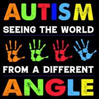 Autism Hand Prints Seeing The World From A Different Angle Doggie Tank thumb 4