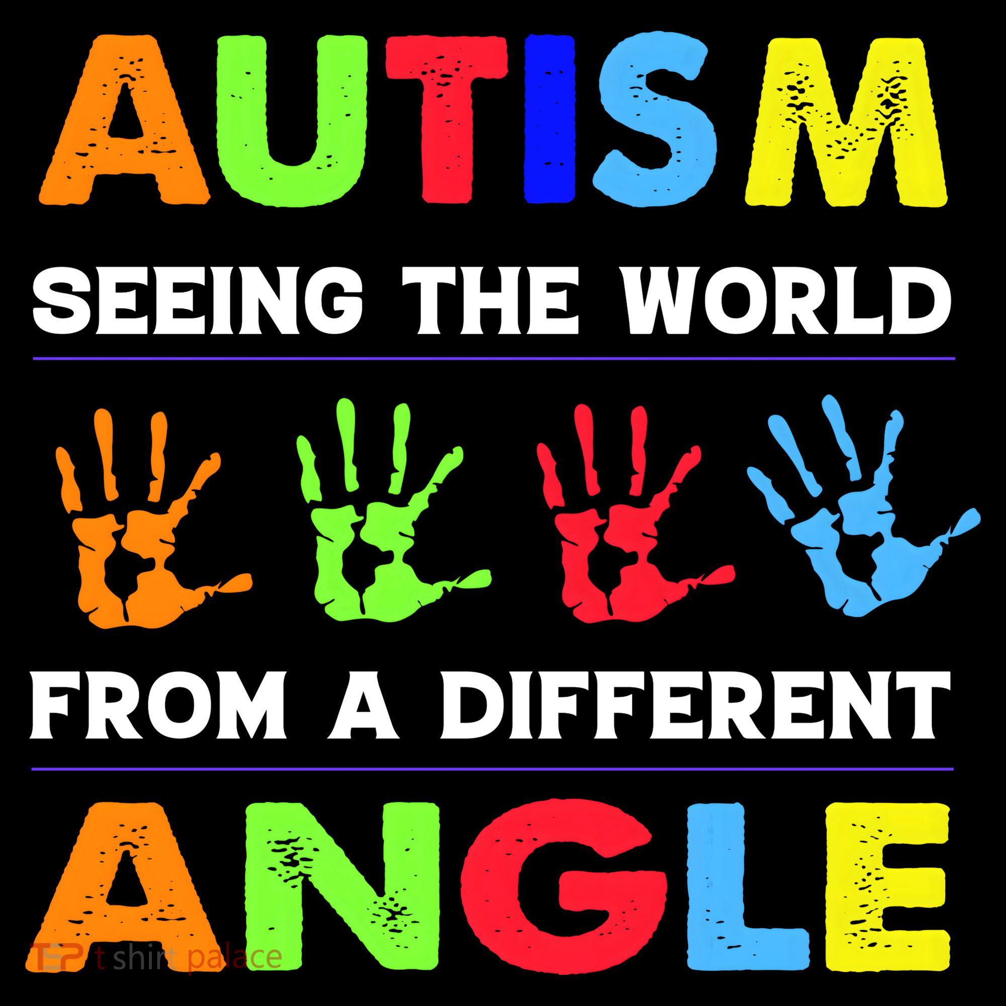 Autism Hand Prints Seeing The World From A Different Angle Bucket Hat