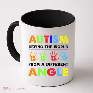 Autism Hand Prints Seeing The World From A Different Angle Coffee Mug