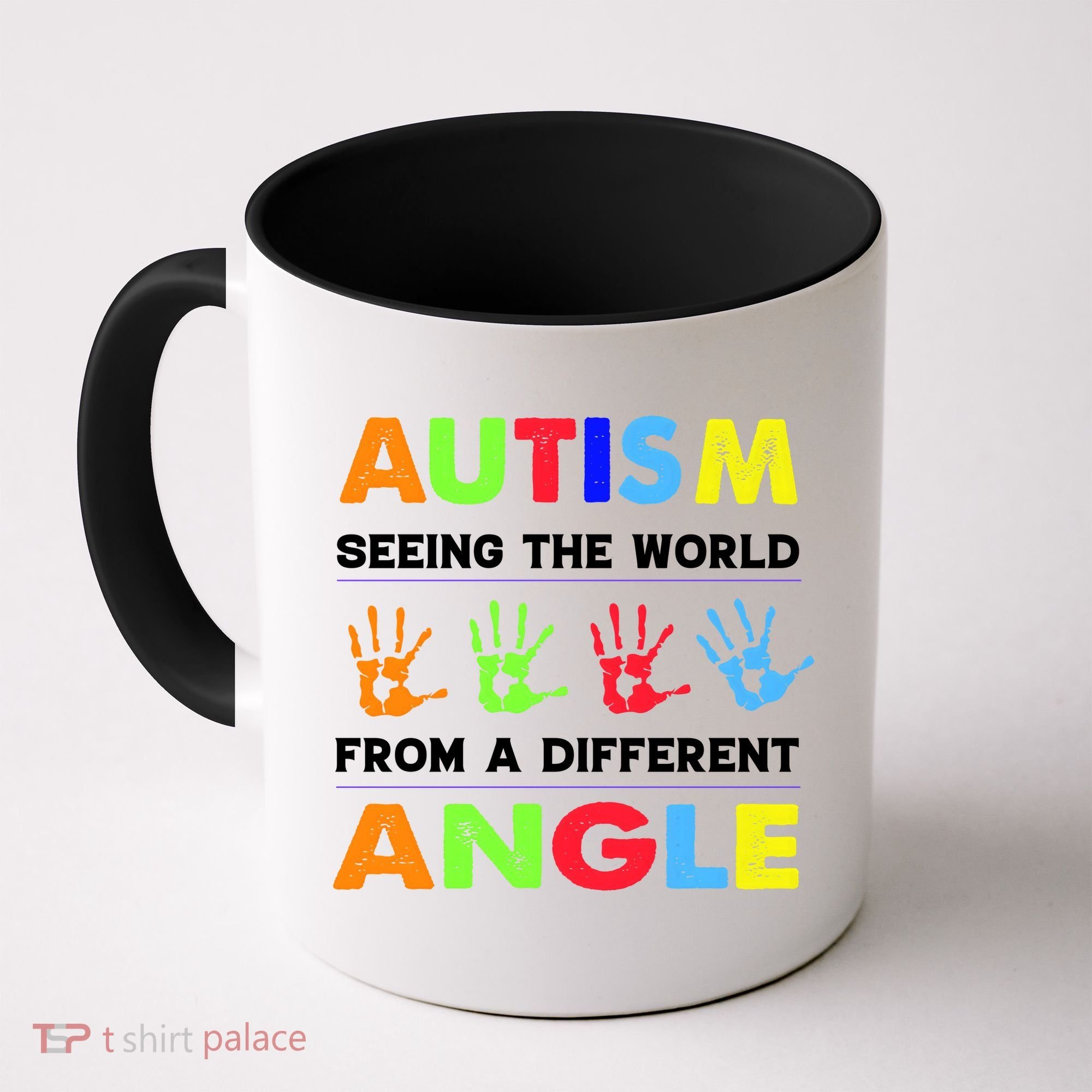 Autism Hand Prints Seeing The World From A Different Angle Coffee Mug