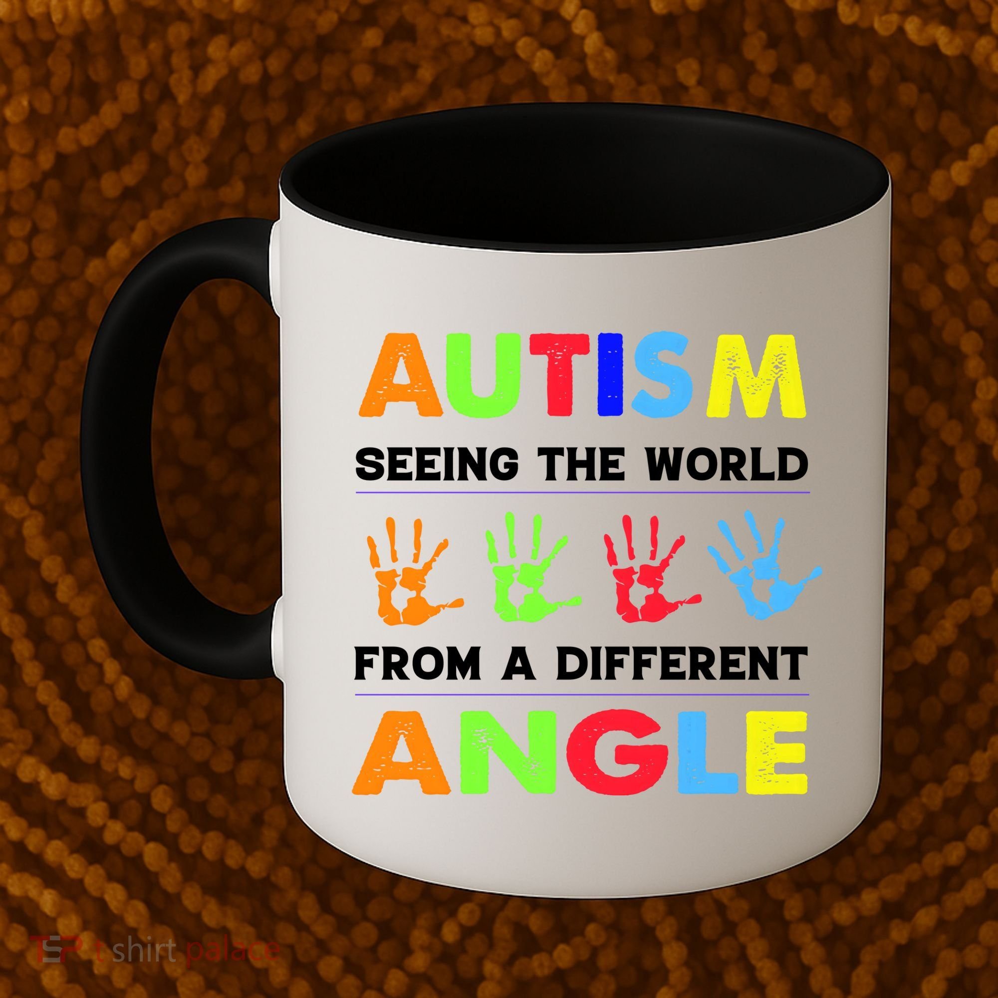 Autism Hand Prints Seeing The World From A Different Angle Coffee Mug