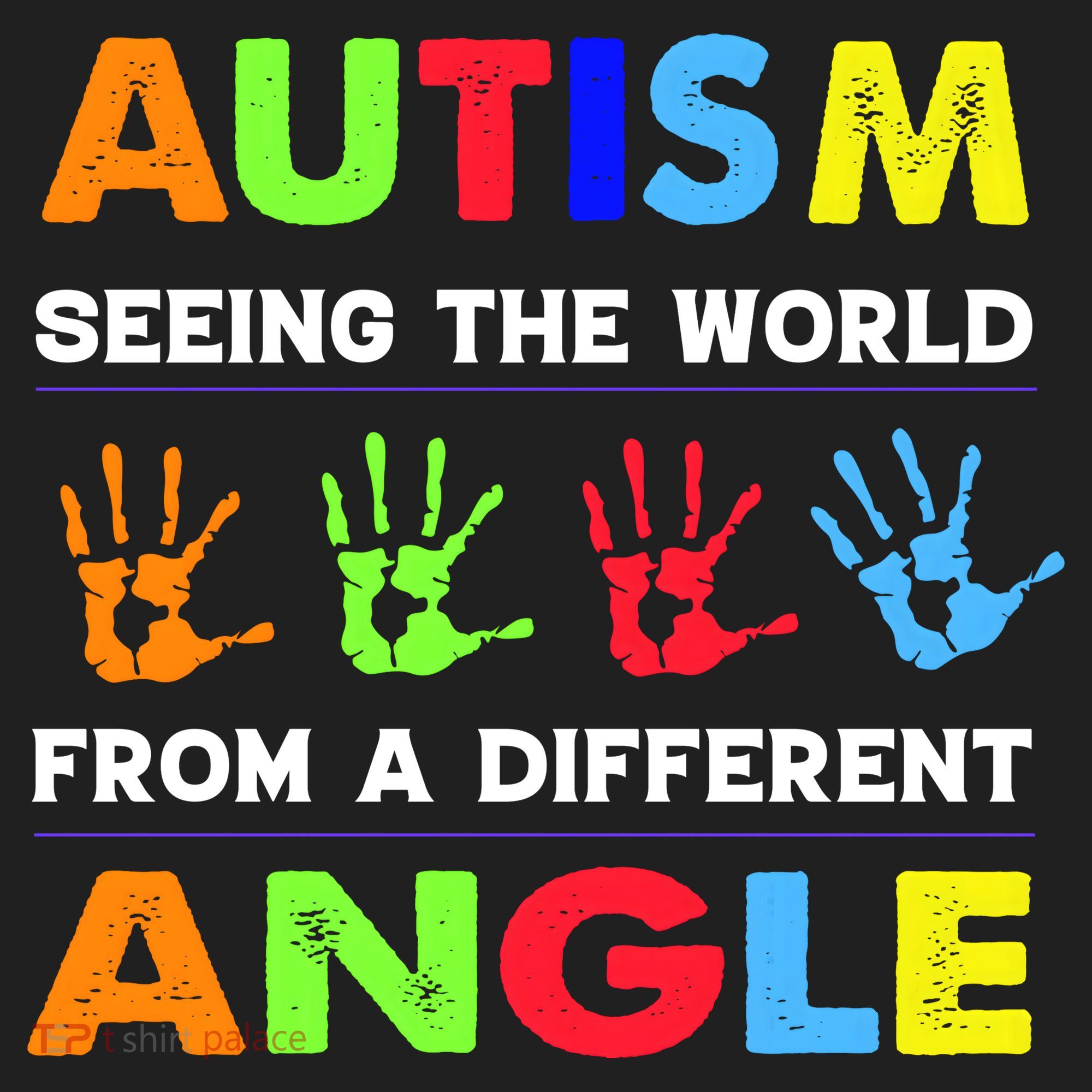 Autism Hand Prints Seeing The World From A Different Angle Beanie