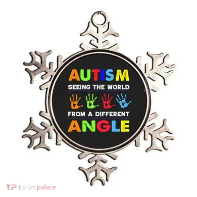 Autism Hand Prints Seeing The World From A Different Angle Ornament