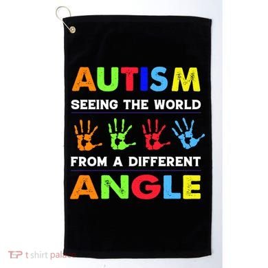 Autism Hand Prints Seeing The World From A Different Angle Golf Towel