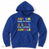 Autism Hand Prints Seeing The World From A Different Angle Hoodie thumb 0