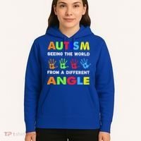 Autism Hand Prints Seeing The World From A Different Angle Hoodie thumb 5