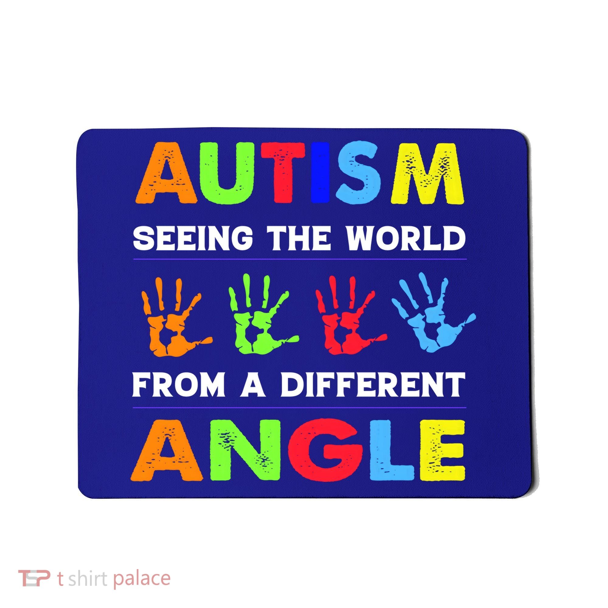 Autism Hand Prints Seeing The World From A Different Angle Mousepad