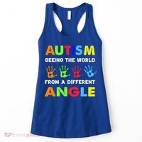 Autism Hand Prints Seeing The World From A Different Angle Women's Tank Top thumb 0