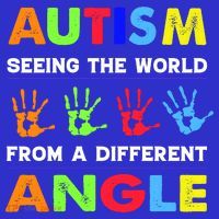 Autism Hand Prints Seeing The World From A Different Angle Kids Sweatshirt thumb 2