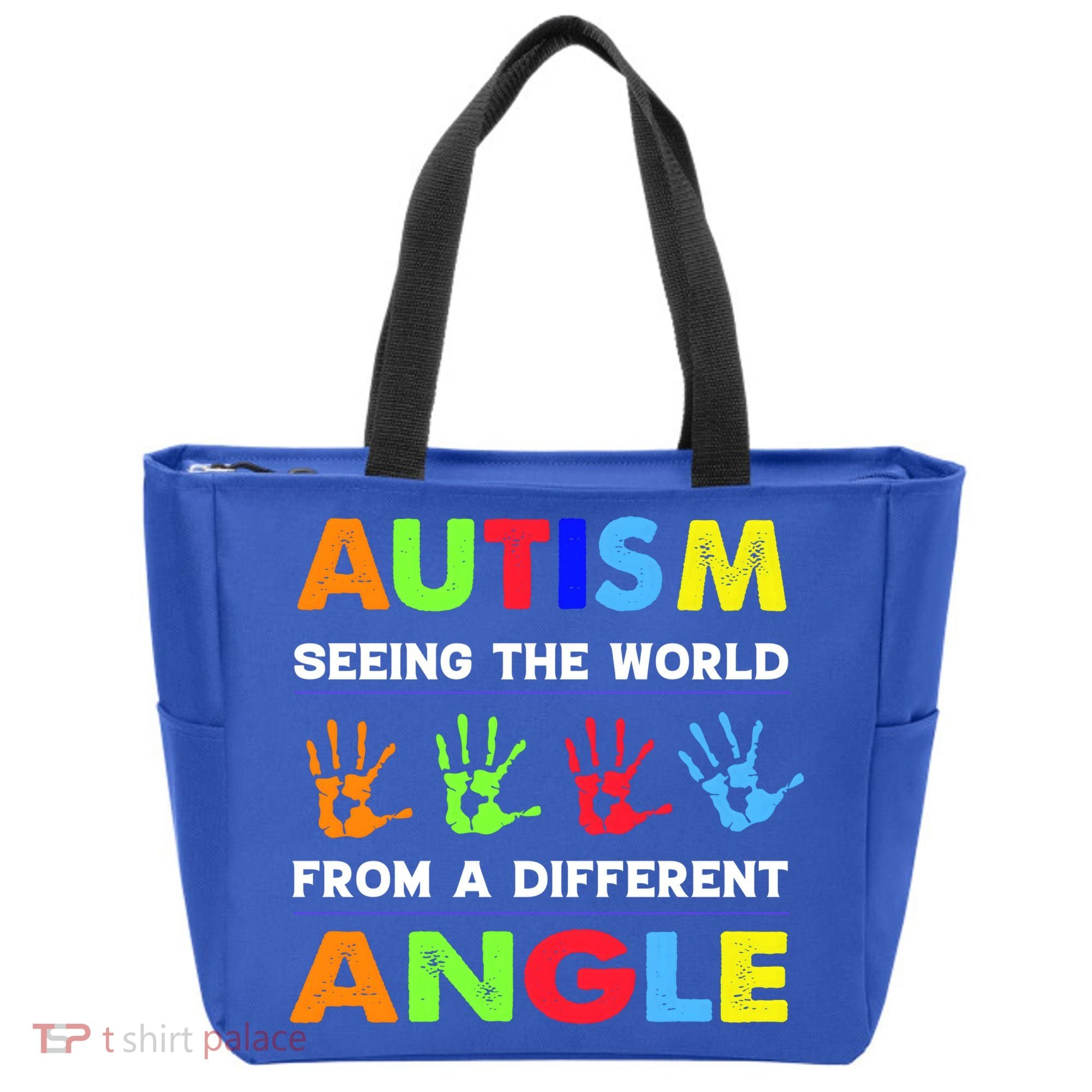 Autism Hand Prints Seeing The World From A Different Angle Tote Bag