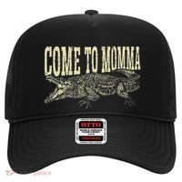 Alligator Hunter Quote Come To Momma Funny Gator Hunting Hat thumb 0