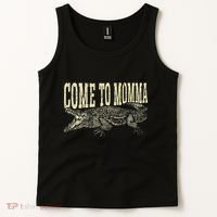 Alligator Hunter Quote Come To Momma Funny Gator Hunting Tank Top thumb 2