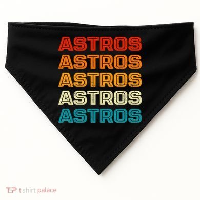 Astros Houston Retro Colorful USA-Made Doggie Bandana