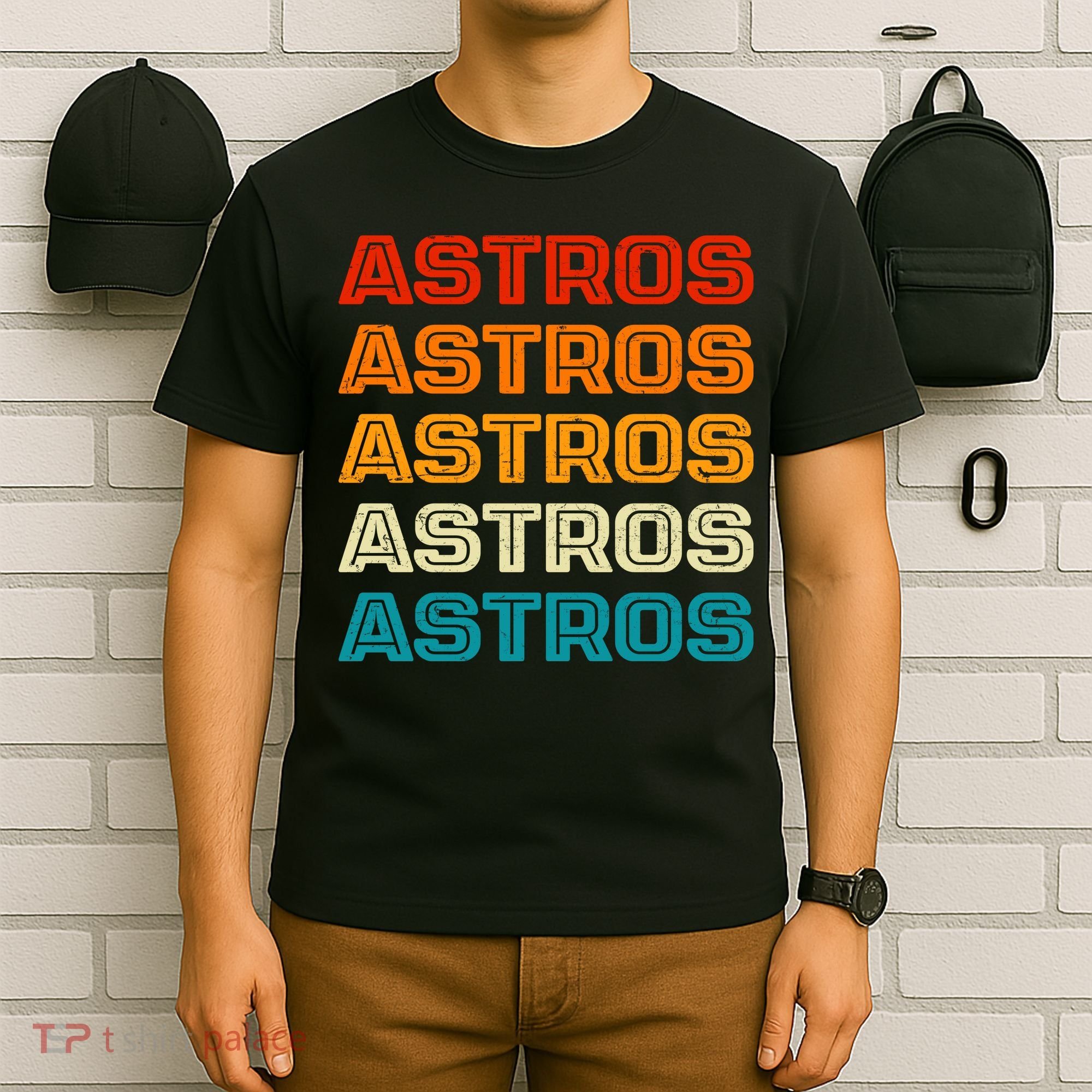 Astros Houston Retro Colorful T-Shirt
