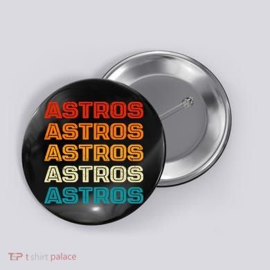 Astros Houston Retro Colorful Button