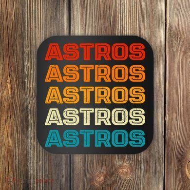 Astros Houston Retro Colorful Coaster