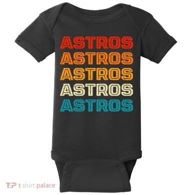 Astros Houston Retro Colorful Baby Bodysuit