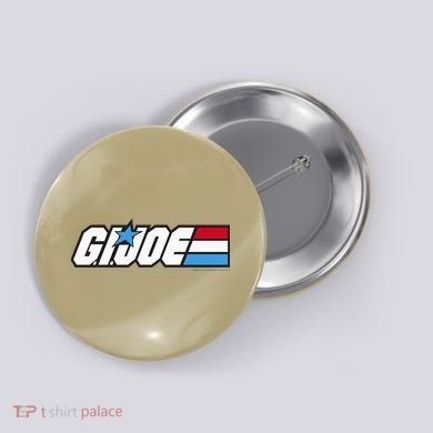 American Hero Red White & Blue Simple Logo Button