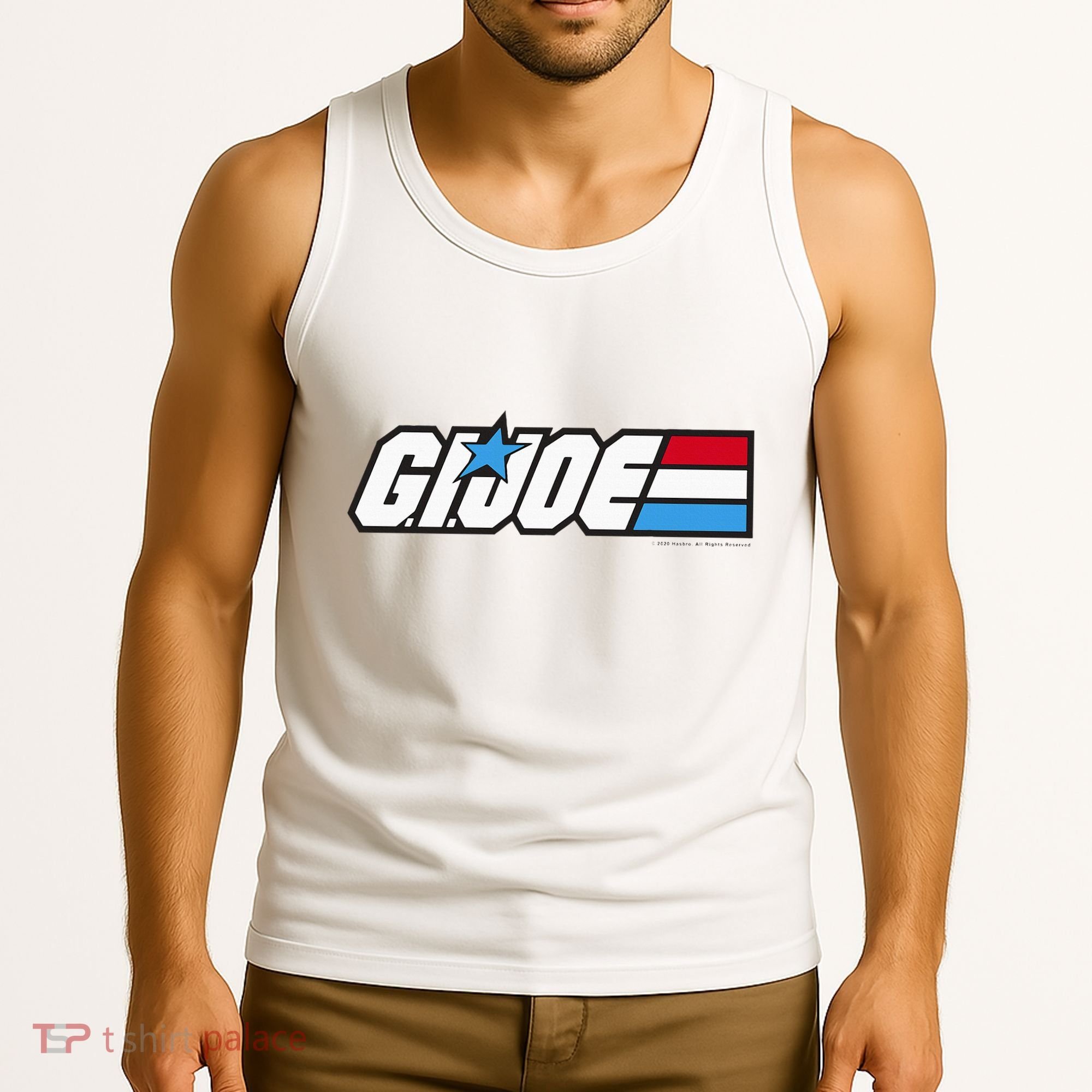 American Hero Red White & Blue Simple Logo Tank Top