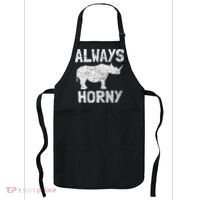 Always Horny Rhino Funny Happy Valentine's Day Apron thumb 0