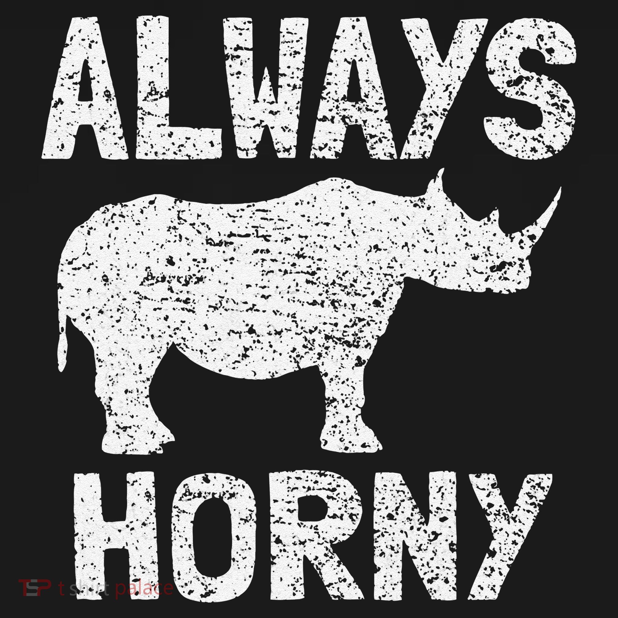 Always Horny Rhino Funny Happy Valentine's Day Women's Hoodie