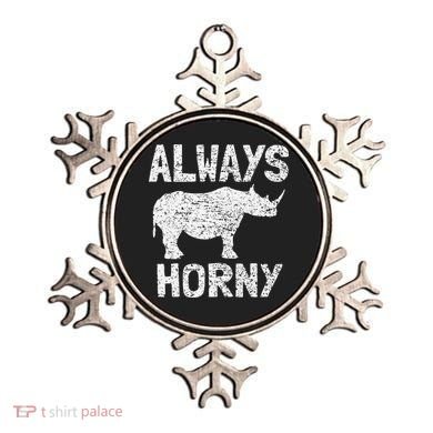 Always Horny Rhino Funny Happy Valentine's Day Ornament
