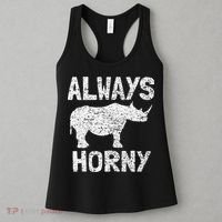 Always Horny Rhino Funny Happy Valentine's Day Women's Tank Top thumb 3