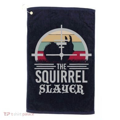 Animal Hunting Squirrel Hunter Squirrel Golf Towel