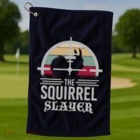 Animal Hunting Squirrel Hunter Squirrel Golf Towel thumb 1
