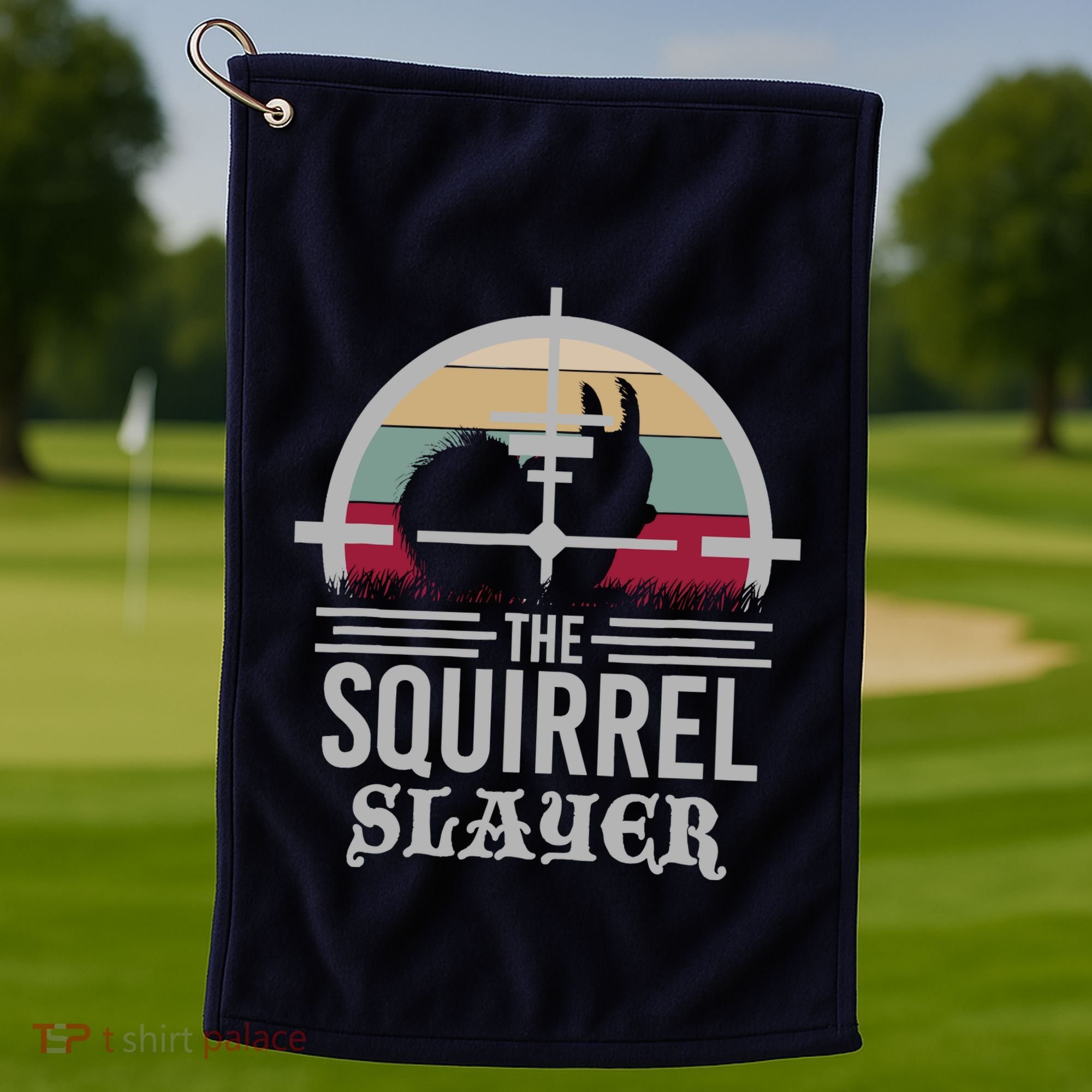 Animal Hunting Squirrel Hunter Squirrel Golf Towel