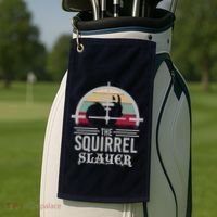 Animal Hunting Squirrel Hunter Squirrel Golf Towel thumb 2
