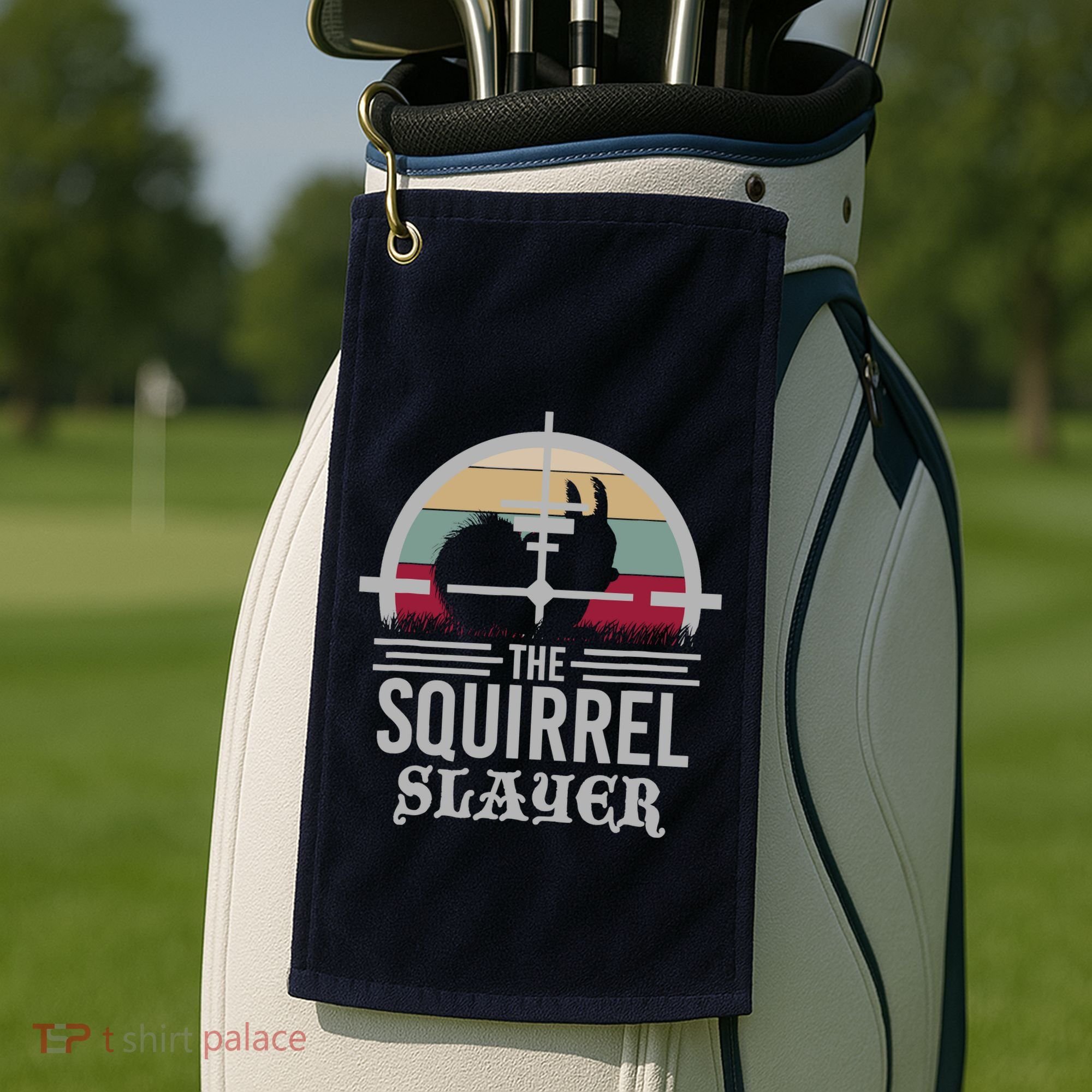 Animal Hunting Squirrel Hunter Squirrel Golf Towel