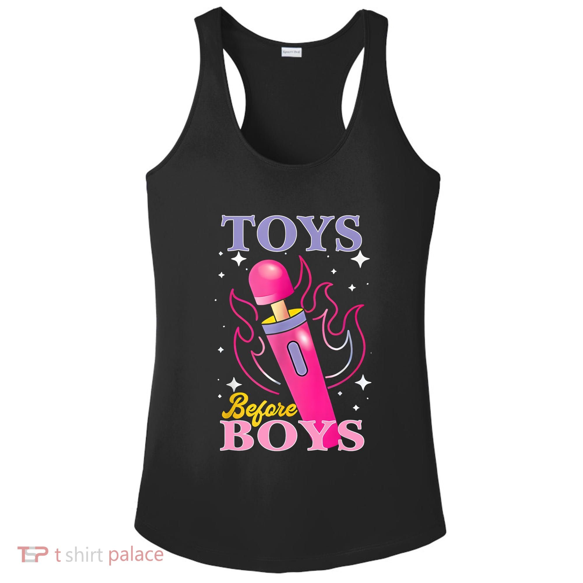 Adult Humor Saying Toys Before Boy Funny Ladies PosiCharge Competitor Racerback Tank