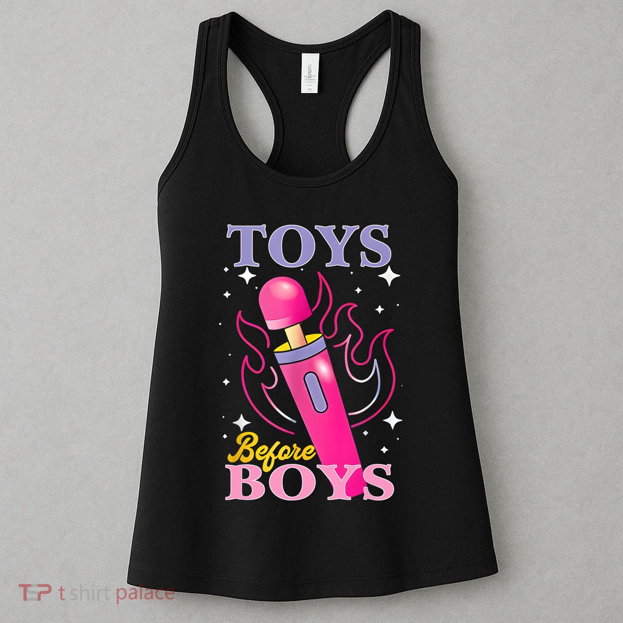 Adult Humor Saying Toys Before Boy Funny Women's Tank Top