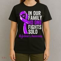 Alzheimer Health Support Family Women Alzheimers Awareness T-Shirt thumb 4