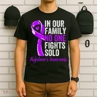Alzheimer Health Support Family Women Alzheimers Awareness T-Shirt thumb 6
