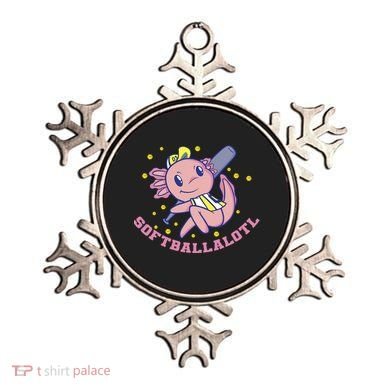 Axolotl Holding Softball Bat Design Softballalotl Graphic  Ornament