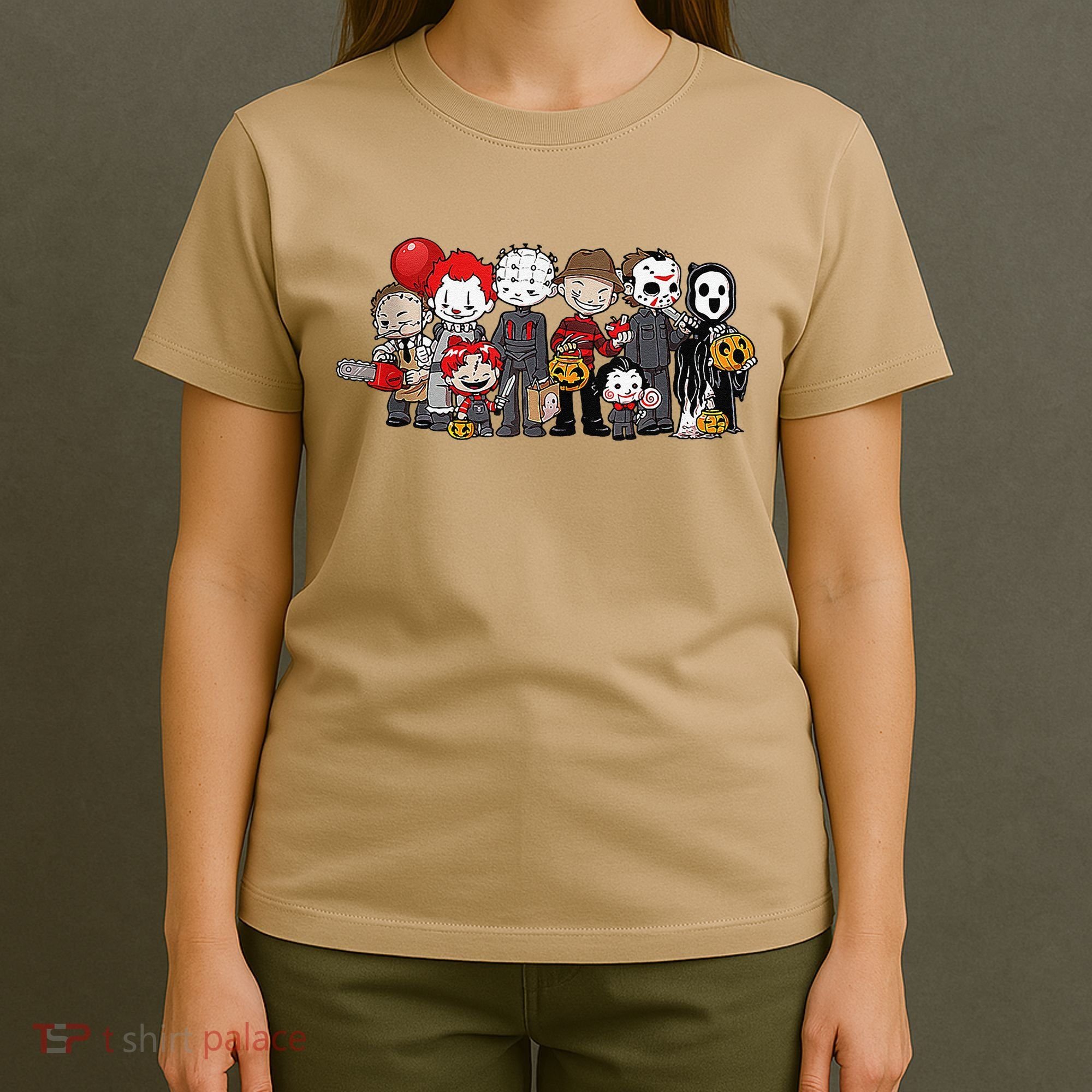 Anime Halloween Scary Horror Movies Christmas Women T-Shirt