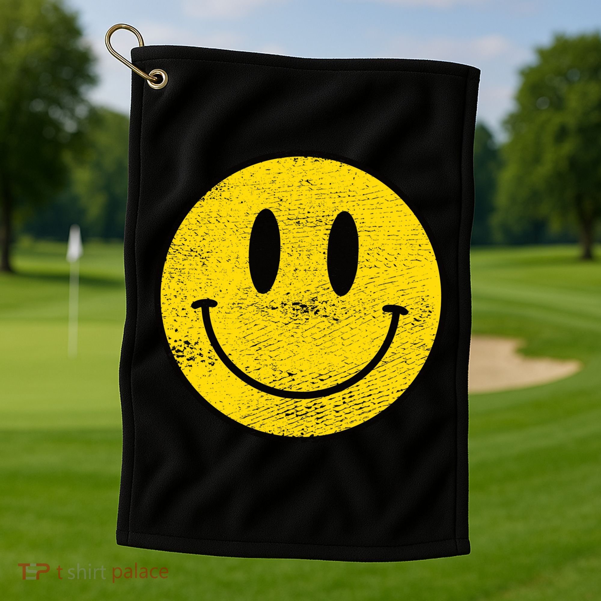 ACID HOUSE SMILEY TECHNO RAVE DJ FESTIVAL Golf Towel