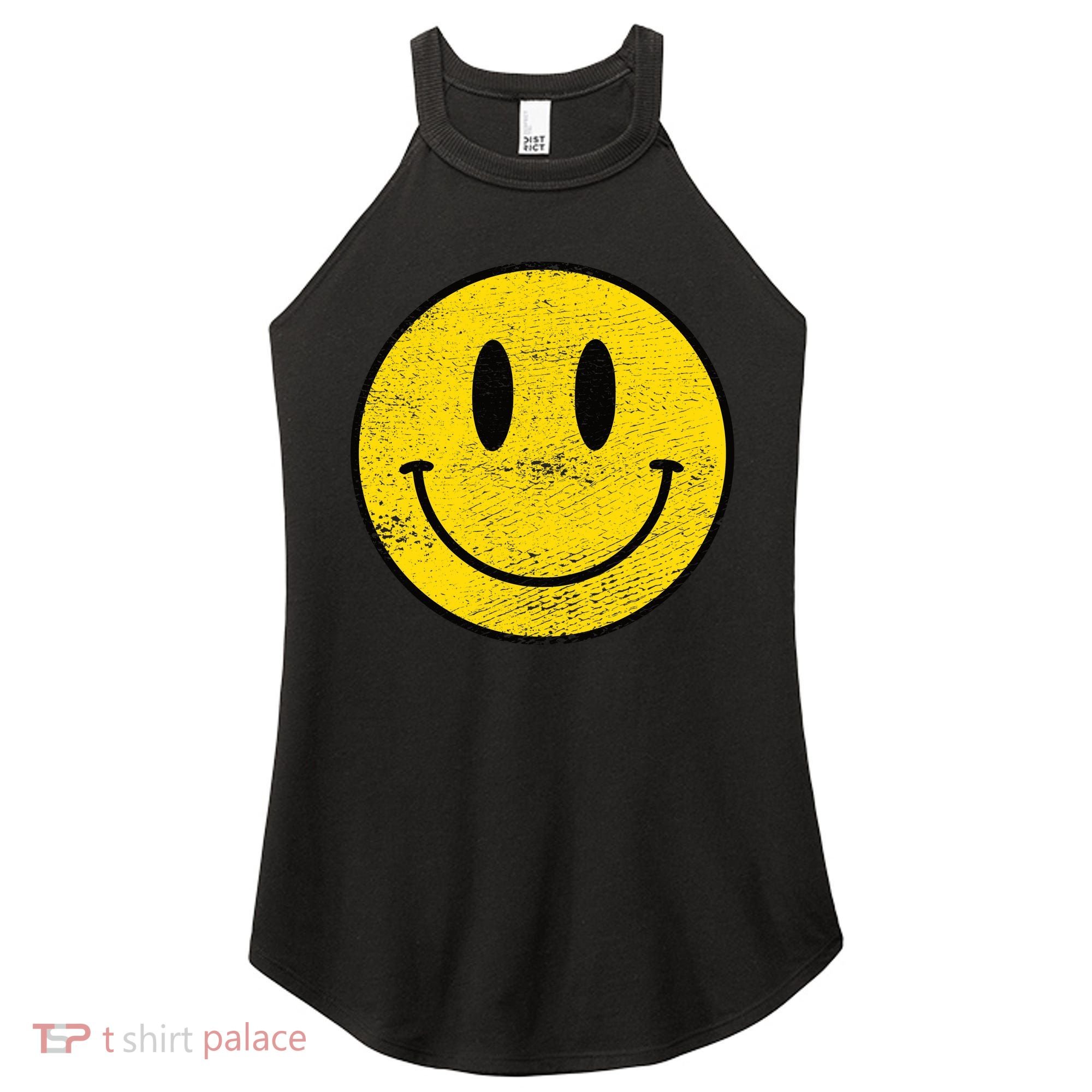 ACID HOUSE SMILEY TECHNO RAVE DJ FESTIVAL Women's Perfect Tri Rocker Tank