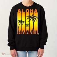 Aloha Hawaii Sunset Palm Trees Women's Sweatshirt thumb 0