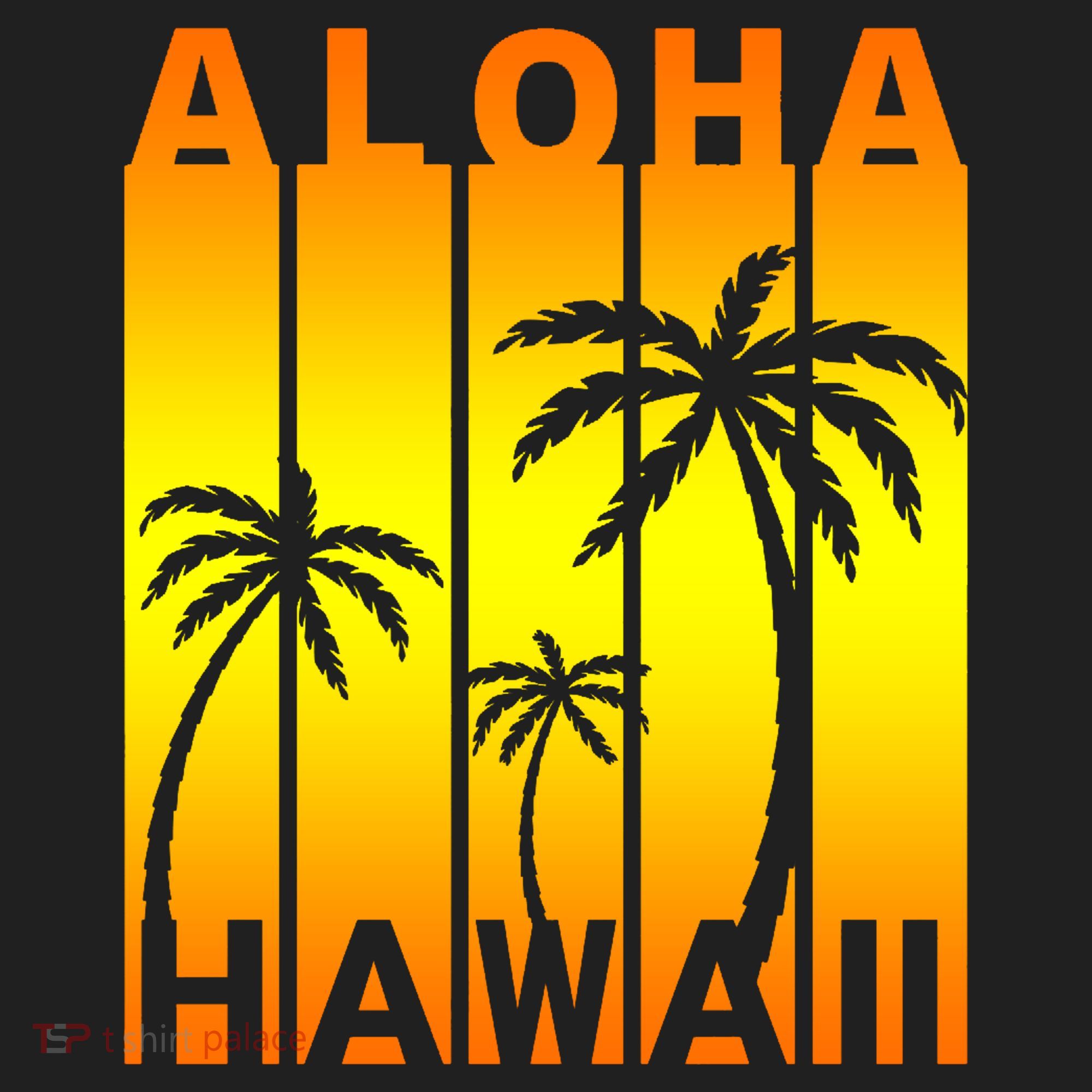Aloha Hawaii Sunset Palm Trees Women's Sweatshirt
