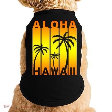 Aloha Hawaii Sunset Palm Trees Doggie Tank