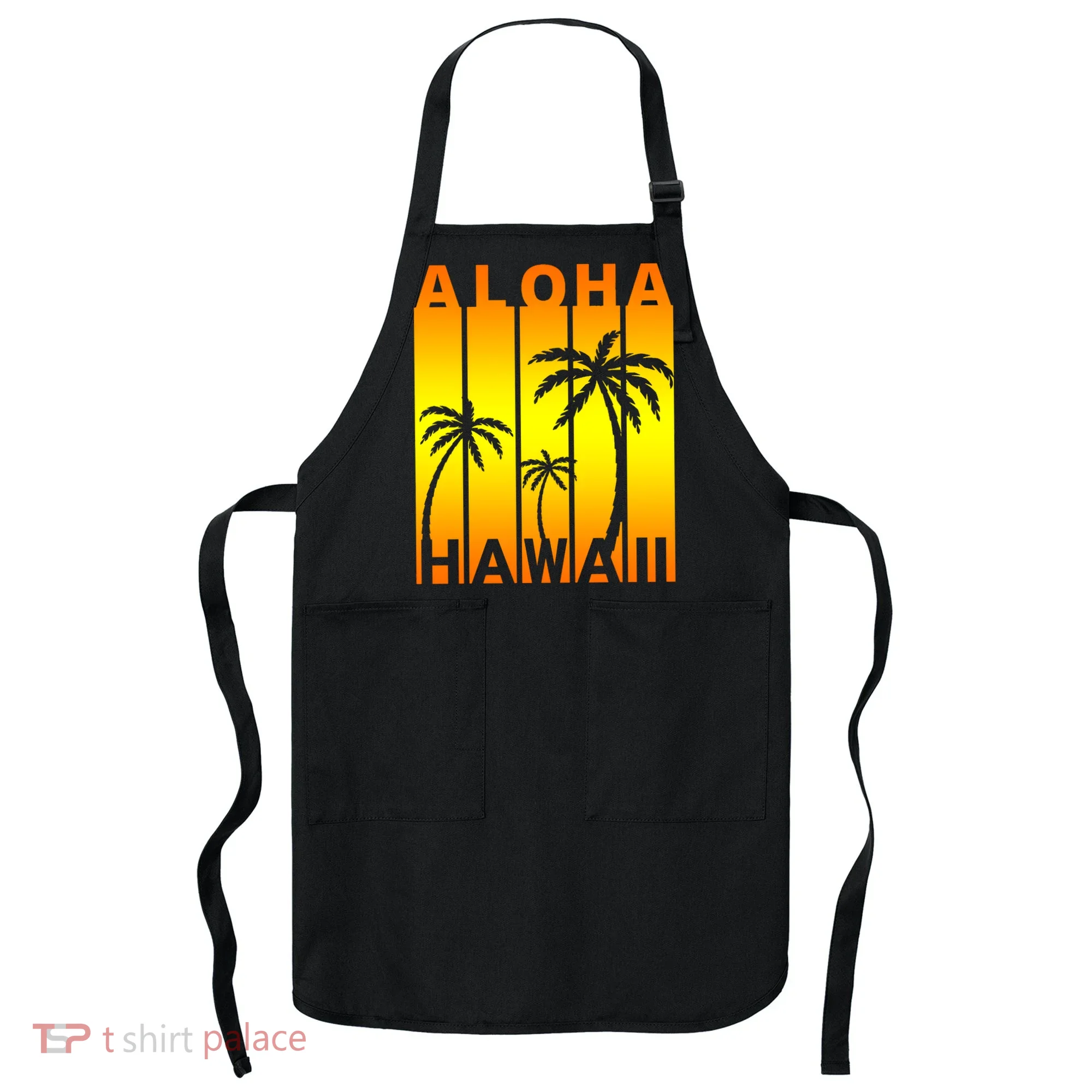 Aloha Hawaii Sunset Palm Trees Apron